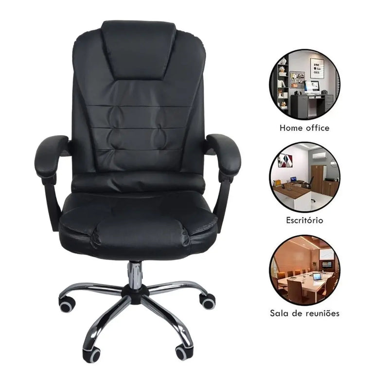 Cadeira de Escritório Presidente Ergonômica Best C600 Preta