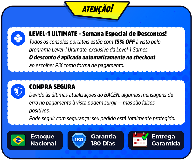 Portátil TrimUI Smart PRO™ Original - 25.800 Jogos de 26+ Consoles (180 dias de Garantia)