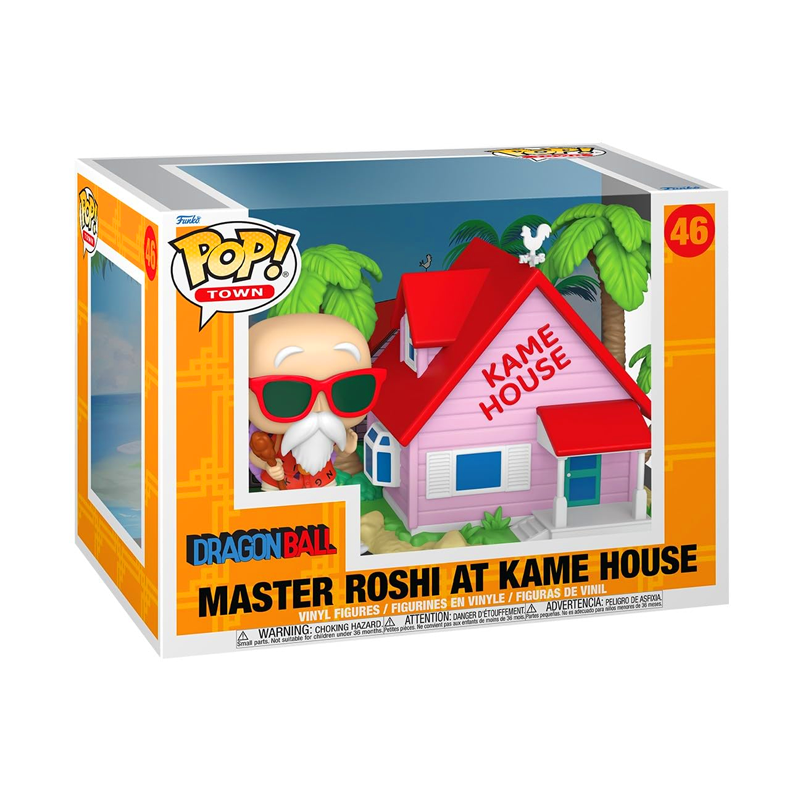 Funko Pop! Town nº 46 – Master Roshi com Kame House (Dragon Ball)