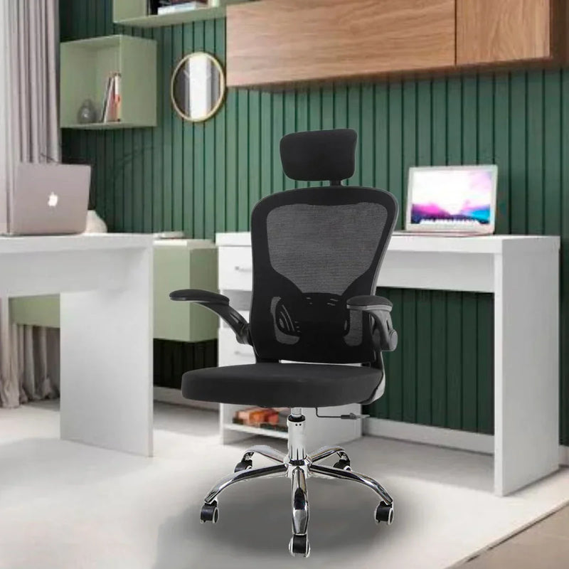 Kit com 2 Cadeiras de Escritório Giratórias Diretor Vita Preto