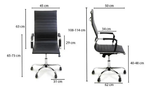 Cadeira de Escritório Giratória Ergonômica Alta