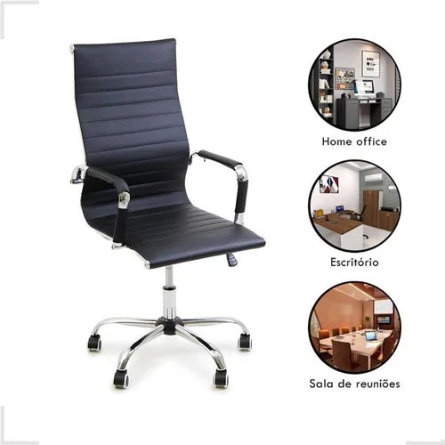 Cadeira de Escritório Giratória Ergonômica Alta