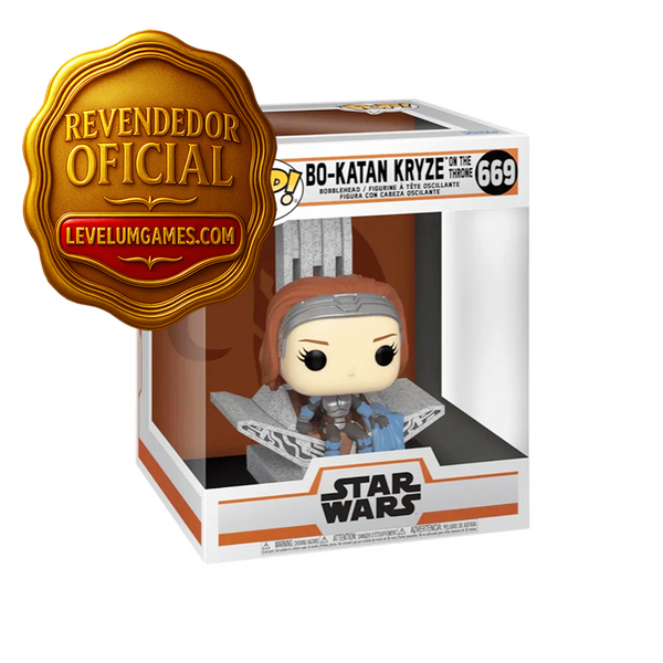 Bo-Katan Kryze no Trono #669 – Funko Pop! Deluxe Star Wars: The Mandalorian | Edição Imponente de Colecionador