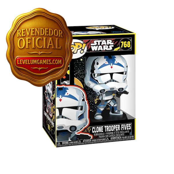 Clone Trooper Five (Retro) #768 – Funko Pop! Star Wars | Edição Clássica da Tropa da República